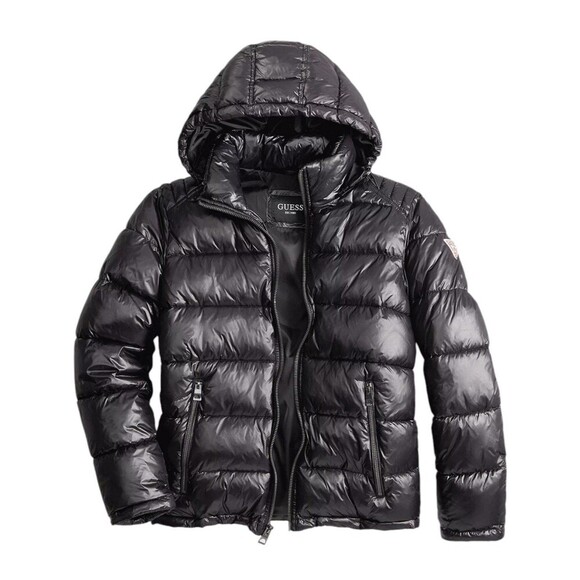 Guess Other - Guess Men's Hooded Puffer Coat Medium Black